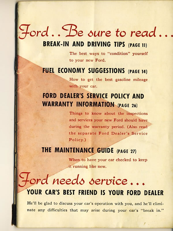 1956 Ford Owners Manual Page 31